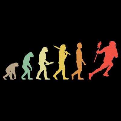Retro Lacrosse Evolution Gift For Lacrosse Players T-Shirt