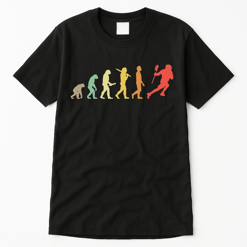 Retro Lacrosse Evolution Gift For Lacrosse Players Tall T-Shirt