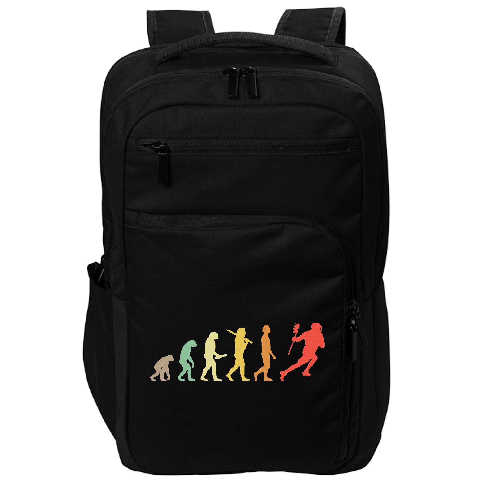 Retro Lacrosse Evolution Gift For Lacrosse Players Impact Tech Backpack