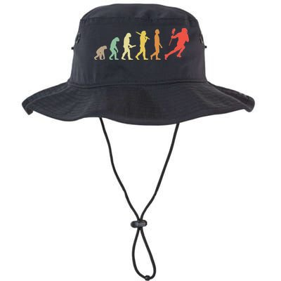 Retro Lacrosse Evolution Gift For Lacrosse Players Bucket Hat