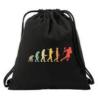 Retro Lacrosse Evolution Gift For Lacrosse Players Drawstring Bag