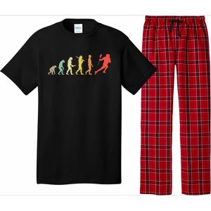 Retro Lacrosse Evolution Gift For Lacrosse Players Pajama Set