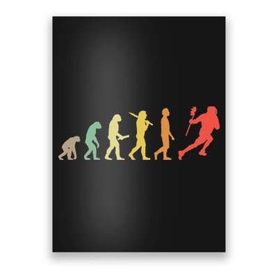 Retro Lacrosse Evolution Gift For Lacrosse Players Poster