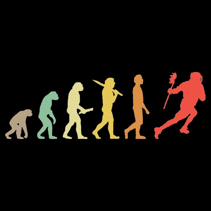 Retro Lacrosse Evolution Gift For Lacrosse Players Poster
