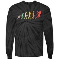 Retro Lacrosse Evolution Gift For Lacrosse Players Tie-Dye Long Sleeve Shirt