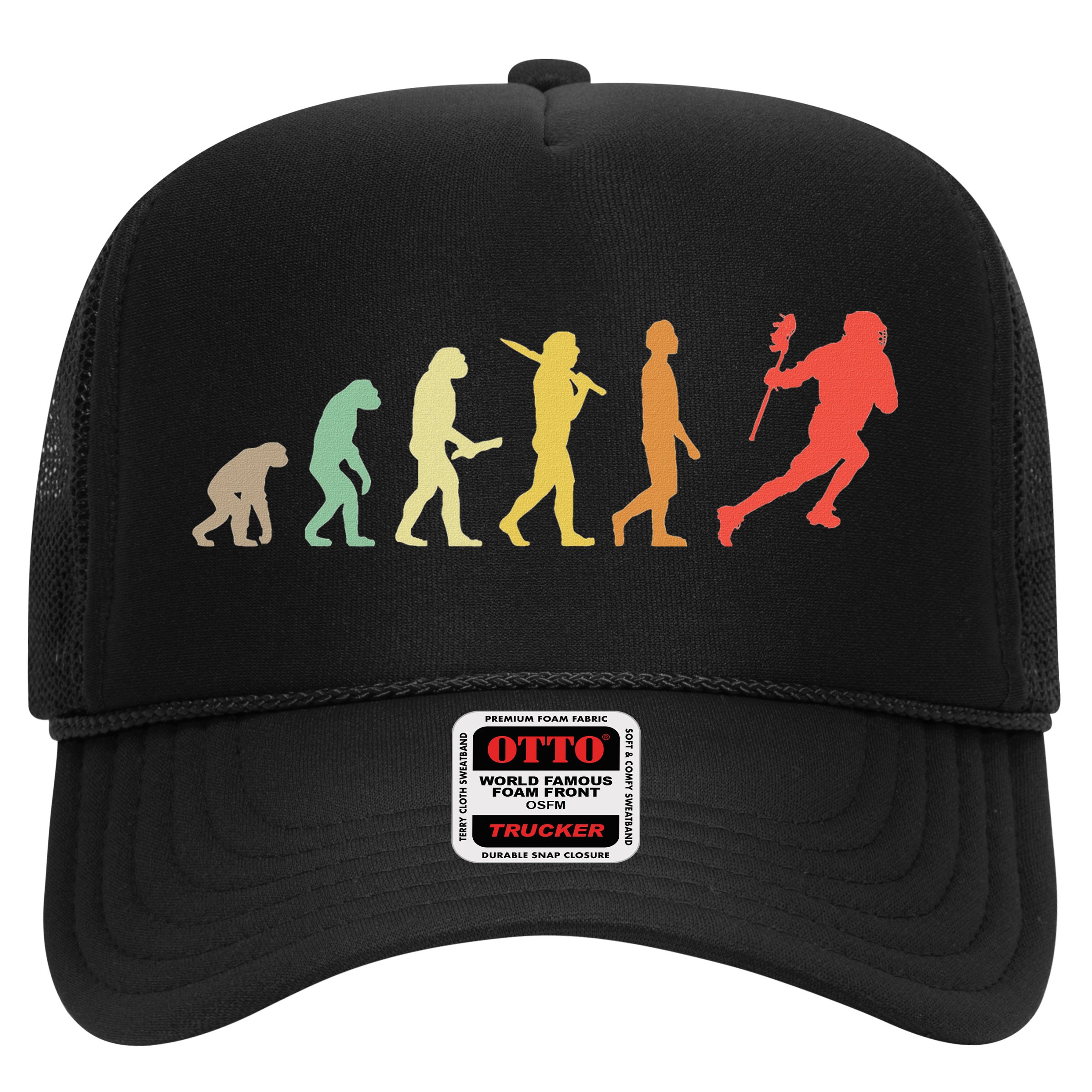 Retro Lacrosse Evolution Gift For Lacrosse Players Hat