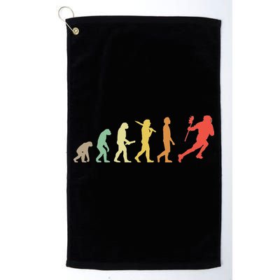Retro Lacrosse Evolution Gift For Lacrosse Players Golf Towel