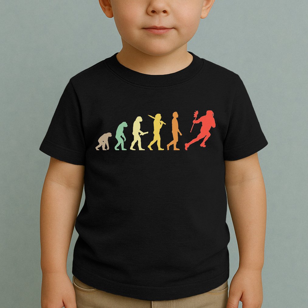 Retro Lacrosse Evolution Gift For Lacrosse Players Toddler T-Shirt