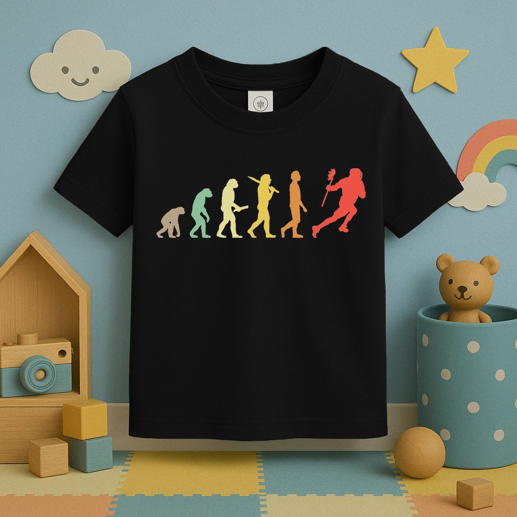 Retro Lacrosse Evolution Gift For Lacrosse Players Toddler T-Shirt