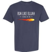 Run Like Elijah Funny Christian Runner Bible Verse Garment-Dyed Heavyweight T-Shirt