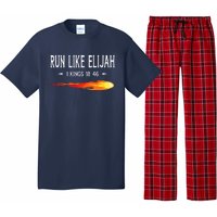 Run Like Elijah Funny Christian Runner Bible Verse Pajama Set