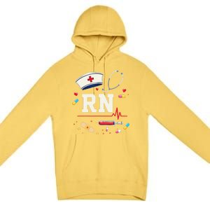 Rn Life Essentials Rn Nurse Life Gift Idea Premium Pullover Hoodie