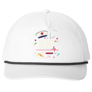 Rn Life Essentials Rn Nurse Life Gift Idea Snapback Five-Panel Rope Hat