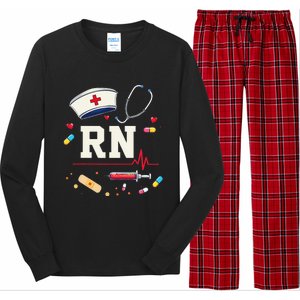 Rn Life Essentials Rn Nurse Life Gift Idea Long Sleeve Pajama Set