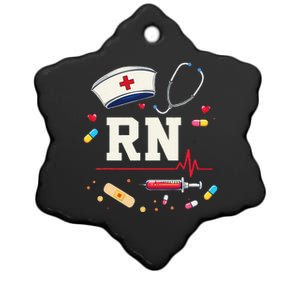 Rn Life Essentials Rn Nurse Life Gift Idea Ceramic Star Ornament