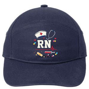 Rn Life Essentials Rn Nurse Life Gift Idea 7-Panel Snapback Hat