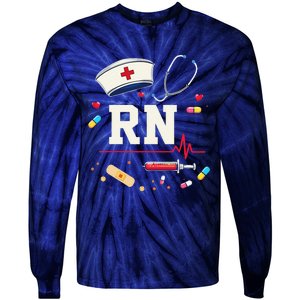 Rn Life Essentials Rn Nurse Life Gift Idea Tie-Dye Long Sleeve Shirt