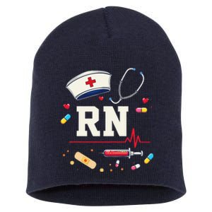 Rn Life Essentials Rn Nurse Life Gift Idea Short Acrylic Beanie