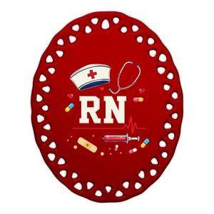 Rn Life Essentials Rn Nurse Life Gift Idea Ceramic Oval Ornament