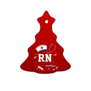 Rn Life Essentials Rn Nurse Life Gift Idea Ceramic Tree Ornament