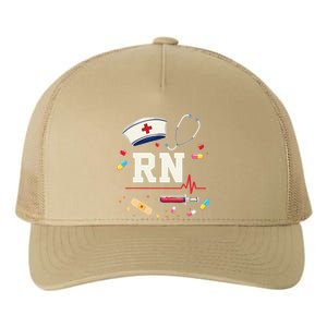 Rn Life Essentials Rn Nurse Life Gift Idea Yupoong Adult 5-Panel Trucker Hat