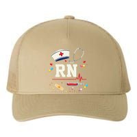 Rn Life Essentials Rn Nurse Life Gift Idea Yupoong Adult 5-Panel Trucker Hat