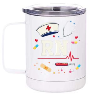 Rn Life Essentials Rn Nurse Life Gift Idea 12 oz Stainless Steel Tumbler Cup