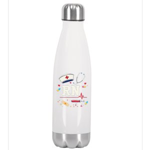 Rn Life Essentials Rn Nurse Life Gift Idea Stainless Steel Insulated Water Bottle