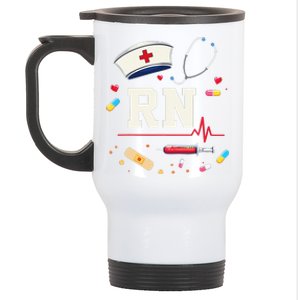 Rn Life Essentials Rn Nurse Life Gift Idea Stainless Steel Travel Mug