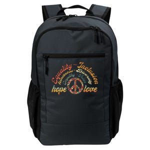 Retro Love Equality Inclusion Kindness Diversity Hope Peace Cute Gift Daily Commute Backpack