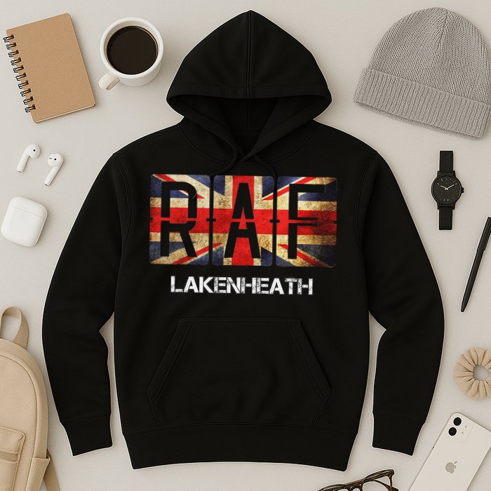 Raf Lakenheath England Airforce Vintage Distressed Hoodie