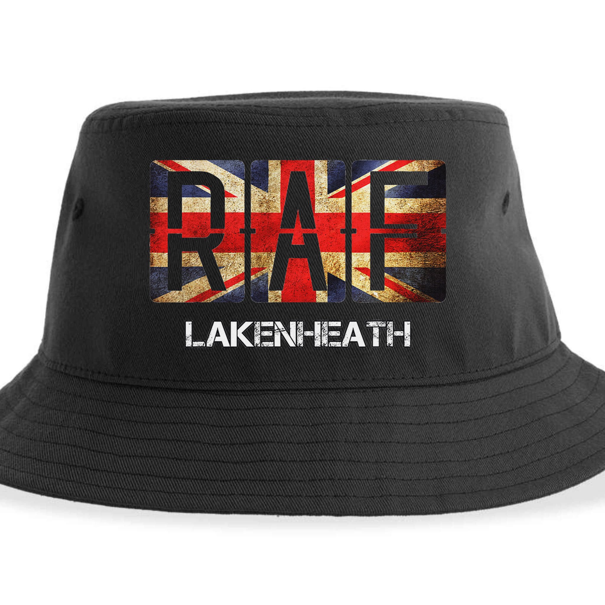 Raf Lakenheath England Airforce Vintage Distressed Sustainable Bucket Hat