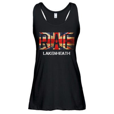 Raf Lakenheath England Airforce Vintage Distressed Ladies Essential Flowy Tank