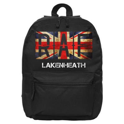 Raf Lakenheath England Airforce Vintage Distressed 16 in Basic Backpack