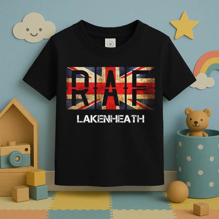 Raf Lakenheath England Airforce Vintage Distressed Toddler T-Shirt