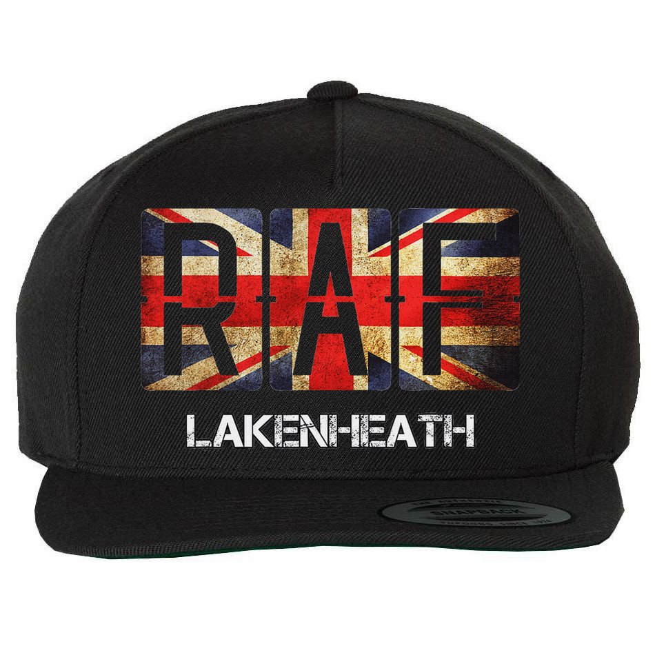 Raf Lakenheath England Airforce Vintage Distressed Wool Snapback Cap