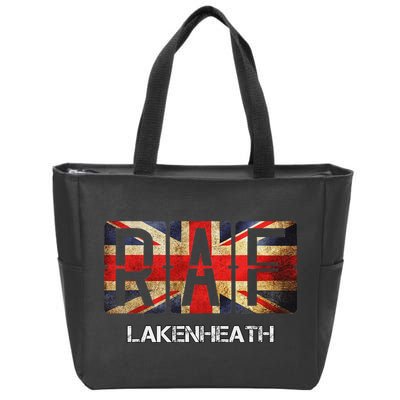 Raf Lakenheath England Airforce Vintage Distressed Zip Tote Bag