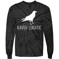 Raven Lunatic Funny Goth Bird Lover Halloween Party Gift Tie-Dye Long Sleeve Shirt