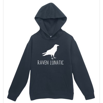 Raven Lunatic Funny Goth Bird Lover Halloween Party Gift Urban Pullover Hoodie