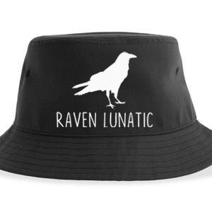 Raven Lunatic Funny Goth Bird Lover Halloween Party Gift Sustainable Bucket Hat