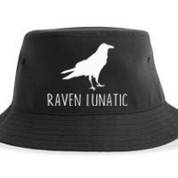 Raven Lunatic Funny Goth Bird Lover Halloween Party Gift Sustainable Bucket Hat