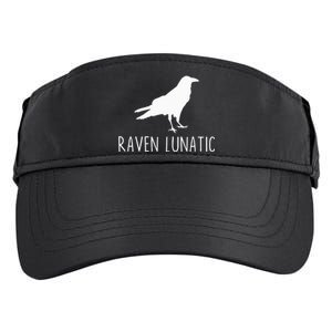 Raven Lunatic Funny Goth Bird Lover Halloween Party Gift Adult Drive Performance Visor