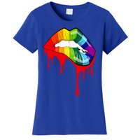 Rainbow Lips Fashion Lip Art Design Print Colorful Gift Meaningful Gift Women's T-Shirt