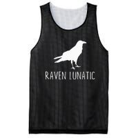 Raven Lunatic Funny Goth Bird Lover Halloween Party Gift Mesh Reversible Basketball Jersey Tank