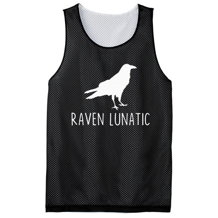 Raven Lunatic Funny Goth Bird Lover Halloween Party Gift Mesh Reversible Basketball Jersey Tank