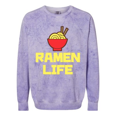 Ra Life Featuring Tasty Japanese Noodle Bowl Colorblast Crewneck Sweatshirt