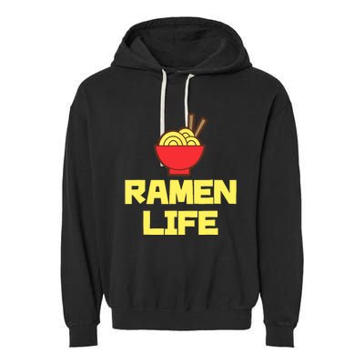 Ra Life Featuring Tasty Japanese Noodle Bowl Garment-Dyed Fleece Hoodie