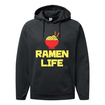 Ra Life Featuring Tasty Japanese Noodle Bowl Performance Fleece Hoodie