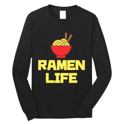 Ra Life Featuring Tasty Japanese Noodle Bowl Long Sleeve Shirt