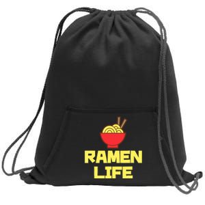 Ra Life Featuring Tasty Japanese Noodle Bowl Sweatshirt Cinch Pack Bag